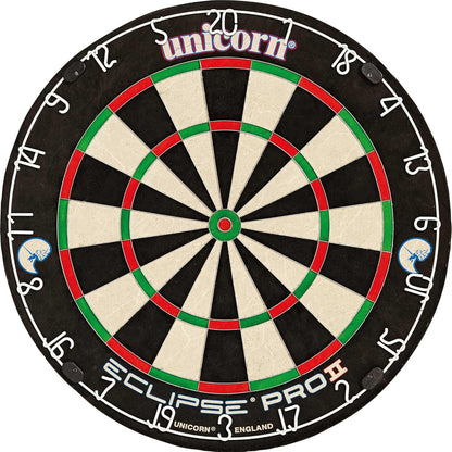 Eclipse Pro Dartscheibe Mit 2 Borsten Und Professionellem Sisal Und High Definition Spider, Professionelle Dartscheibe Für Erwachsene, Ultradünne Draht- Und Klammerfreie Konstruktion