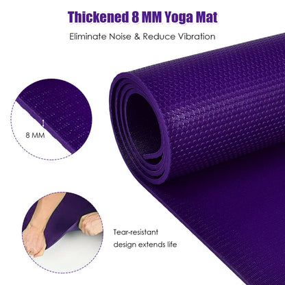 182 Cm Thick Exercise Yoga Mat with Double-Sided Non-Slip Design